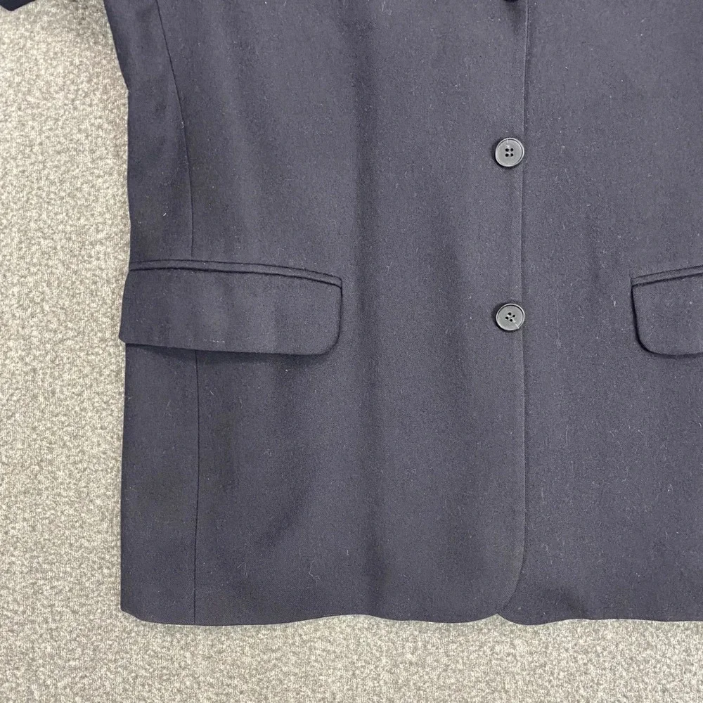 Vintage J.Crew Oarsman Cashmere Blazer Sport Coat Mens 42R Black 90s Academia